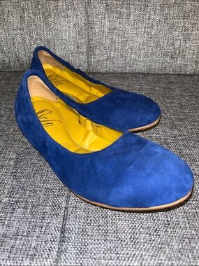 NEW - Sseko Royal Blue Suede Ballet Flats